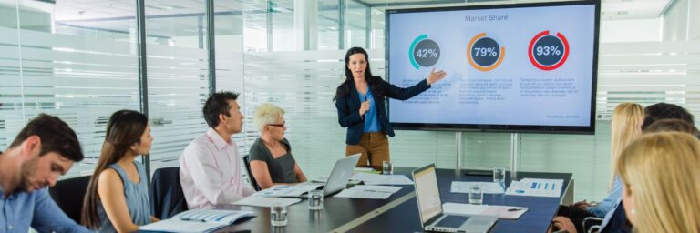 a female teaching